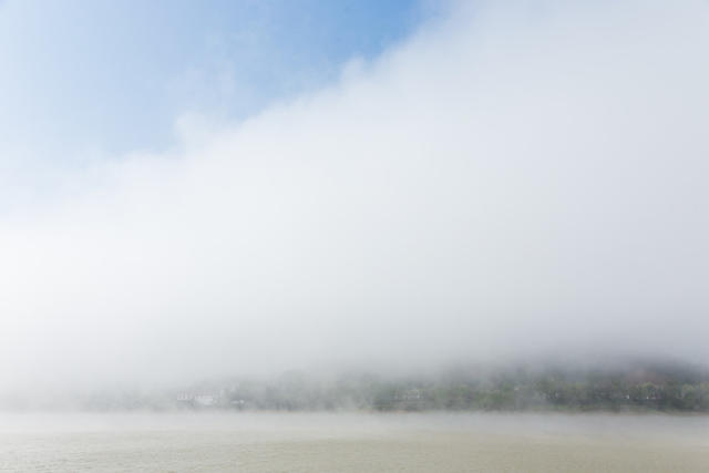 雾天  浏阳  万丰湖  早晨  山水