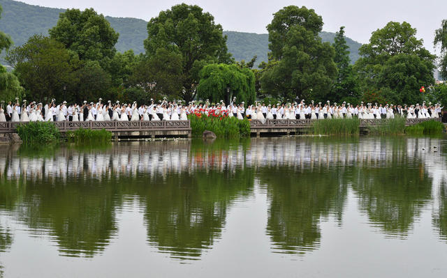 医护人员 集体婚礼 橘子洲头 520 白衣天使 新人
