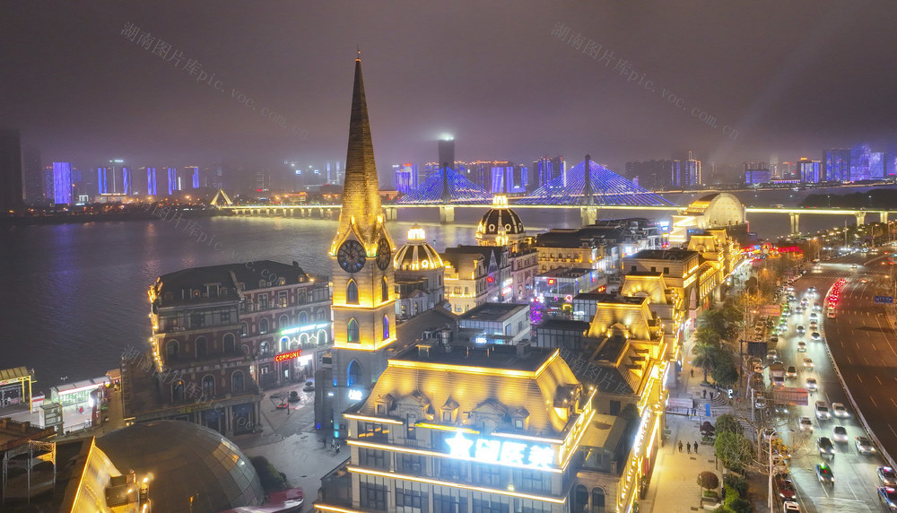 夜经济 步行街 长沙 黄兴路 解放西 渔人码头 休闲娱乐 旅游 五一路 城市夜景 