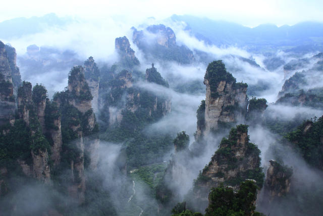 湖南省 张家界市 武陵源 袁家界 后花园印象 