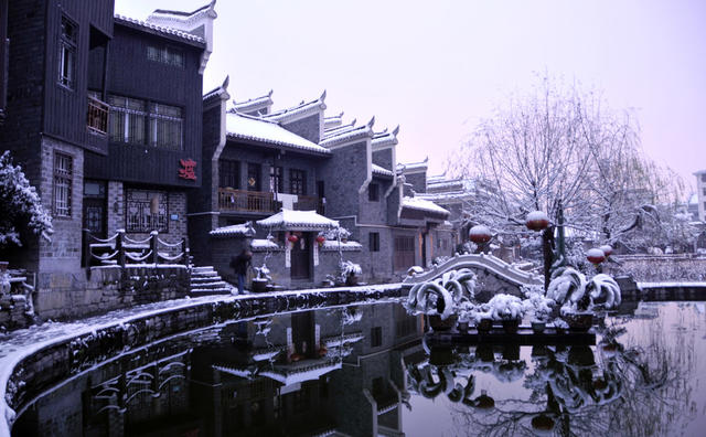 荷塘  雪  美景   古城  吉首