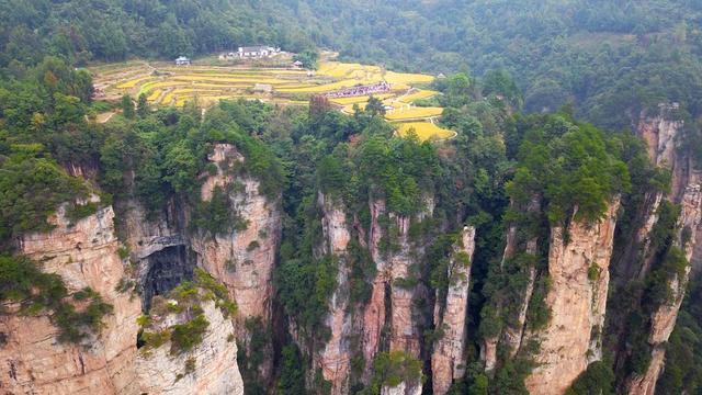 空中田园 秋收画卷