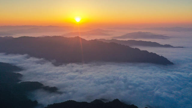 风光 平流雾 景观 江口镇