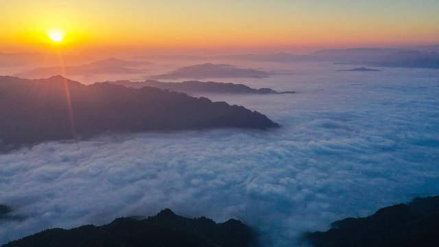 风光 平流雾 景观 江口镇