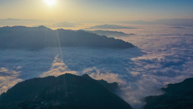 风光 平流雾 景观 江口镇