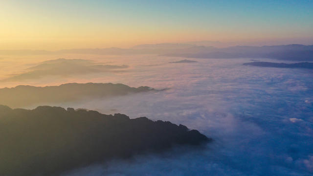 风光 平流雾 景观 江口镇