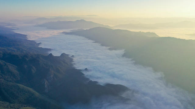 风光 平流雾 景观 江口镇