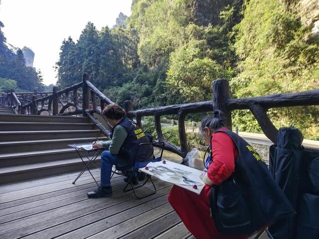 张家界 宝峰湖 绘画 