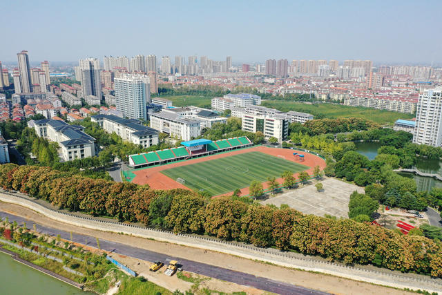 常德澧县  百年校园  古城墙  国保文物   栾树  深秋  栾花
