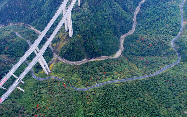 湖南株洲  天堑 现代交通  生态 画 红星桥峡谷 武深高速 国道357线