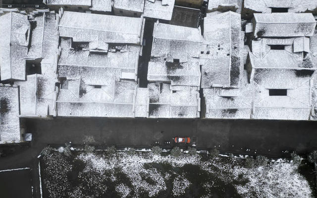 降雪 古村 美如画 古民居 传统村落 旅游