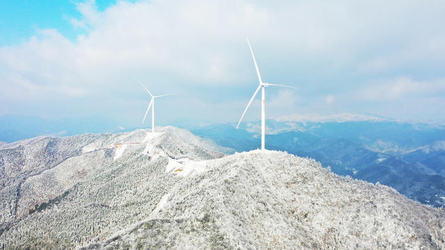 风电  瑶山  雪景  新能源
