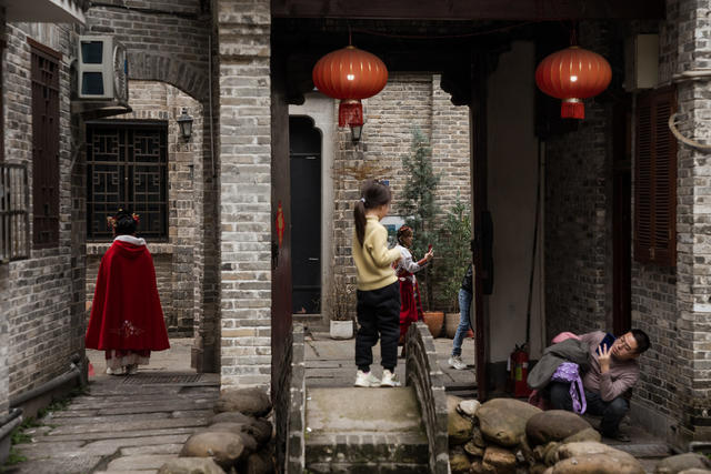 长沙  步行街  游客  打卡  春节