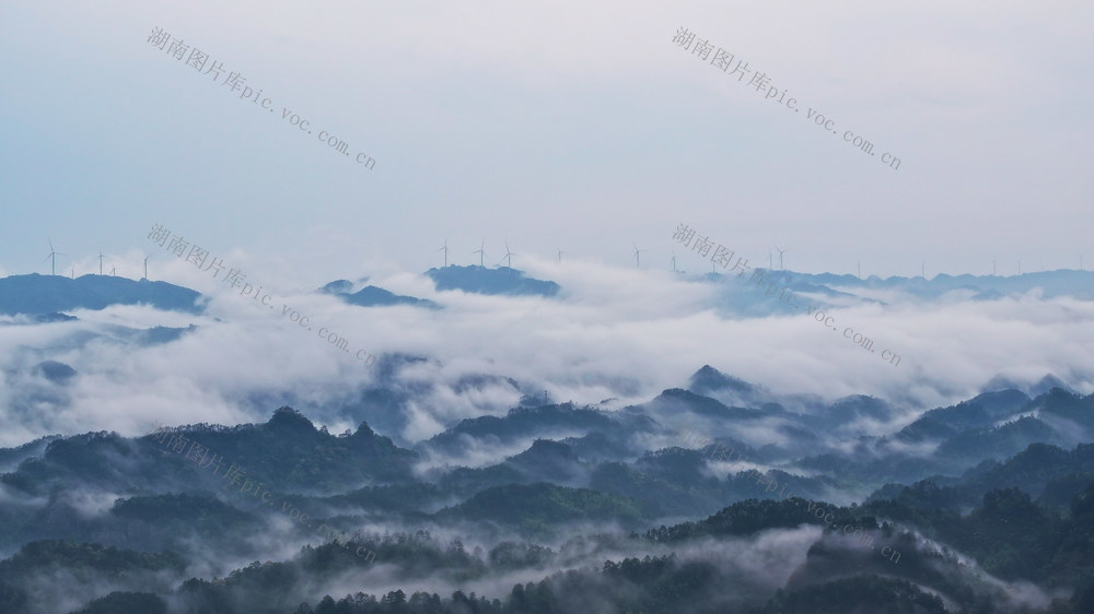 新能源、风电、雾海、生态环境、自然