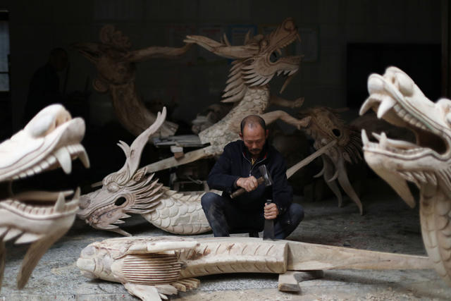 手工 龙船头 制作 非遗