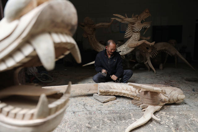 手工 龙船头 制作 非遗