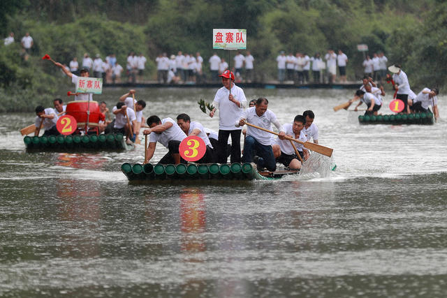赛竹筏 迎端午 旅游 村民 民俗文化 乡村振兴

