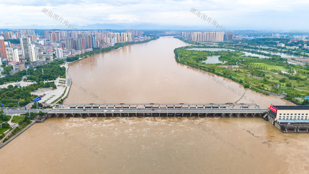 防汛 水电站泄洪 湘江洪水