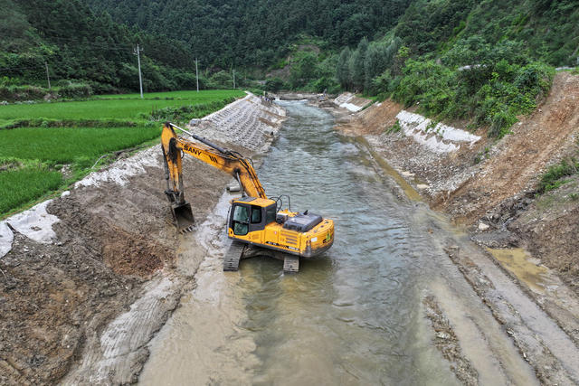 河道、施工、河道清理、工程、水利