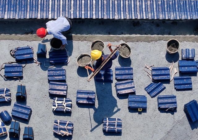 高温 施工 错时