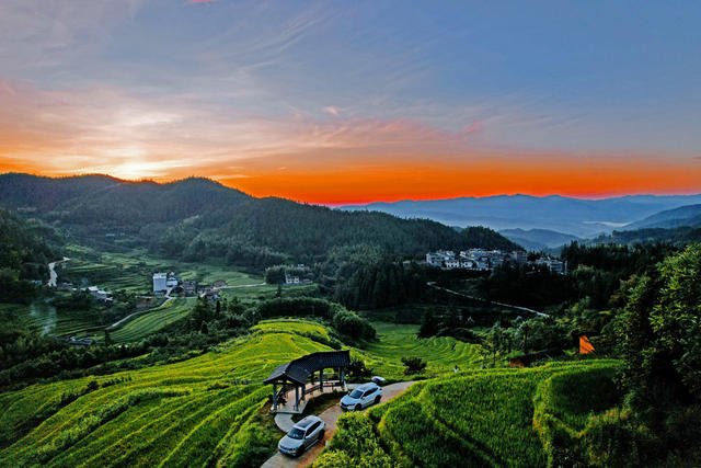 湖南桂东 美丽乡村 画 禾坪村