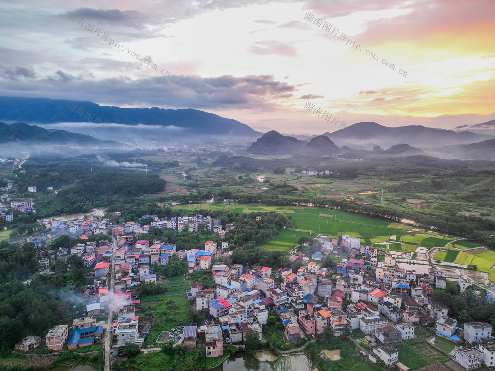 田园
道县
晚霞