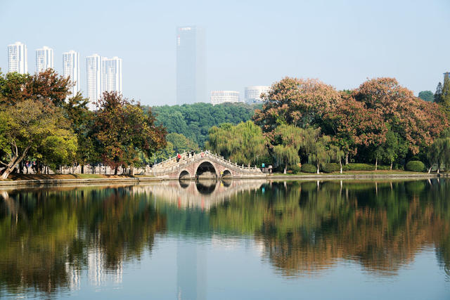 公园秋色美如画