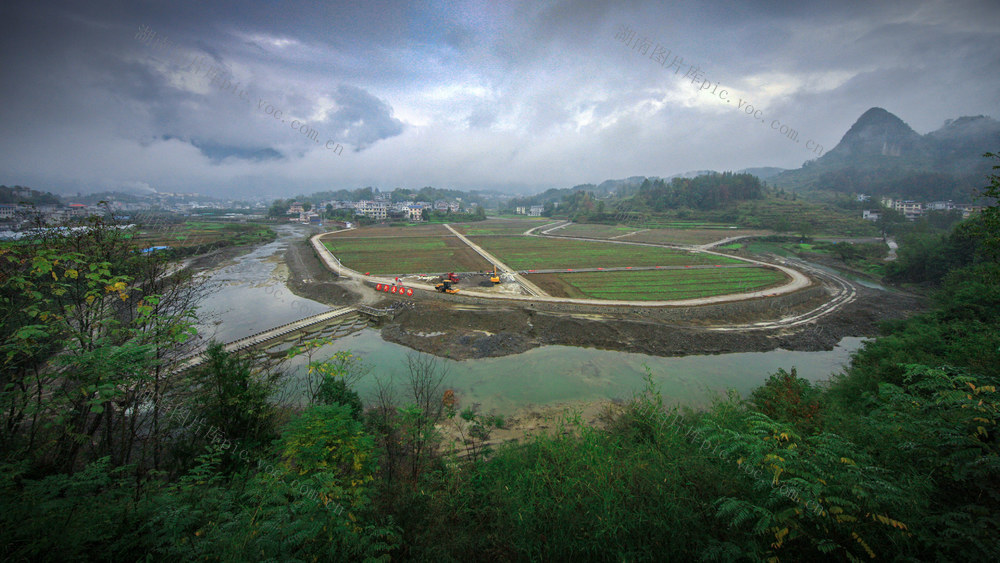 湖南，龙山，高标准，农田，扮靓，山村