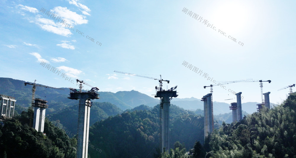 城龙高速 建设 晨景 城步 