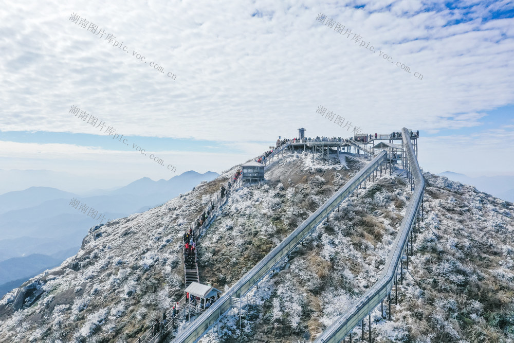 雾凇 游客 旅游 景区 自然 冰雪季