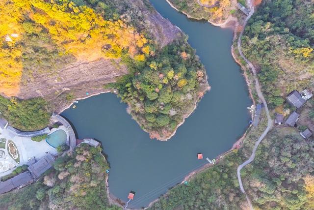 冬日、夕阳、山水、公园、生态