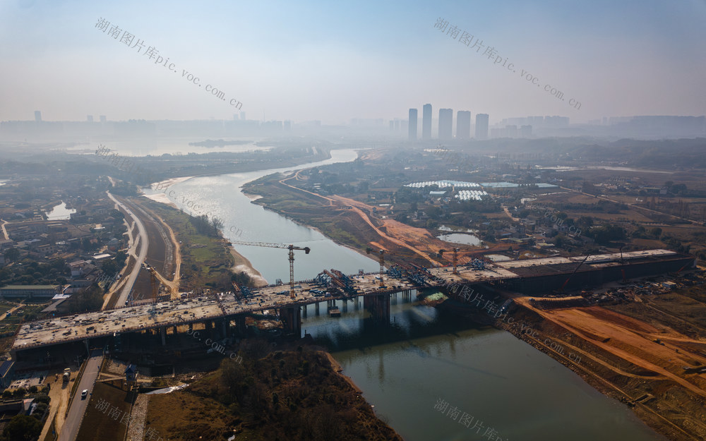 桥梁 长沙县 捞刀河 金安大道