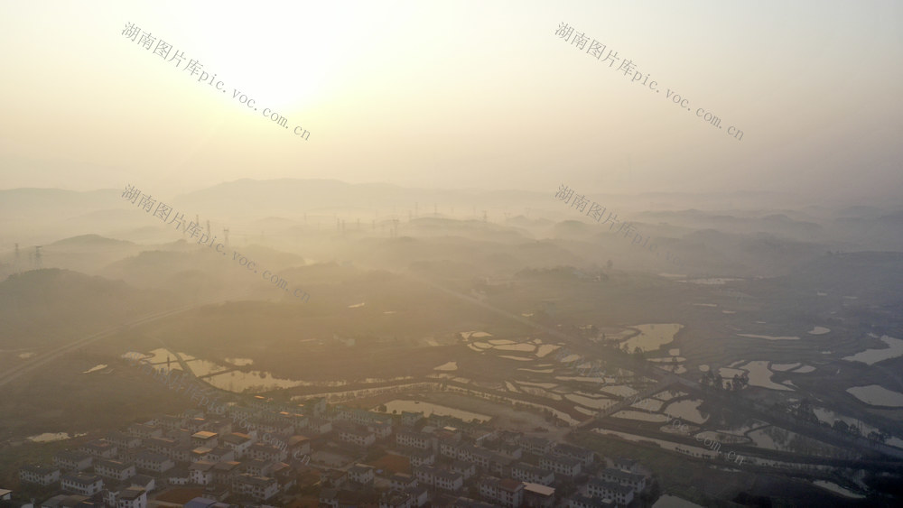 新年 第一缕阳光 日出美景 美丽乡村  绝美画卷