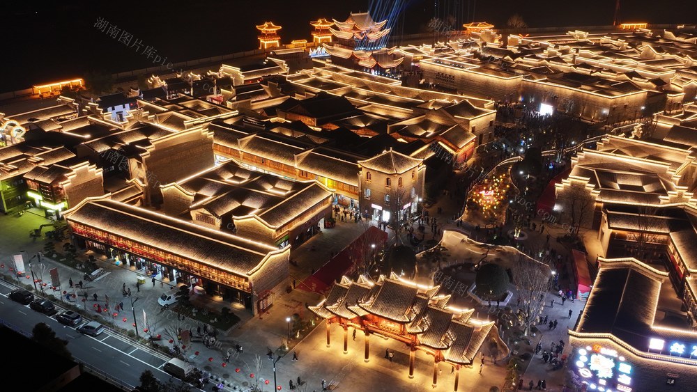 益阳口明清口古城口夜景