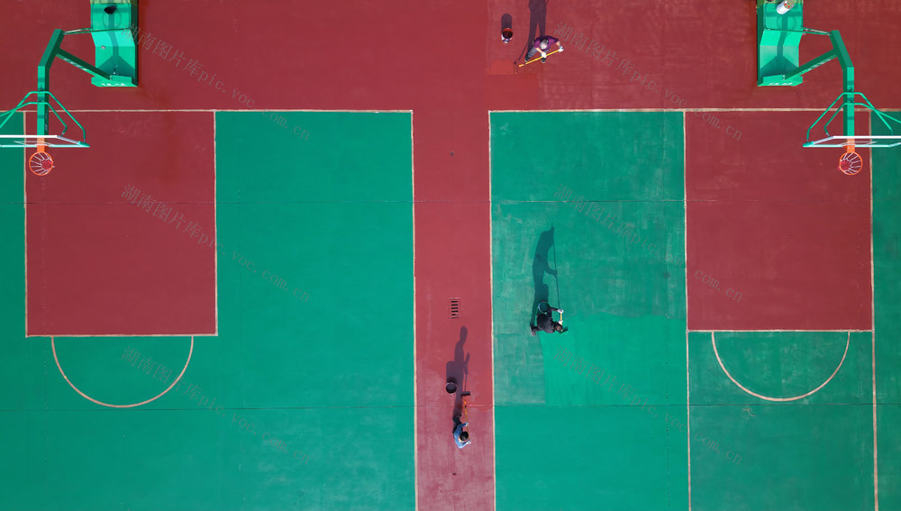 学校 操场 改造  运动 施工