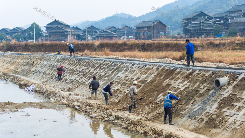 水利 施工 河堤 通道侗族自治县 重点项目