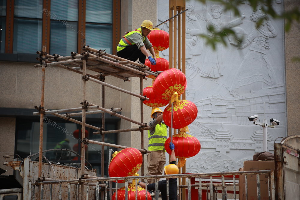 灯笼 年 新春 喜庆 路灯