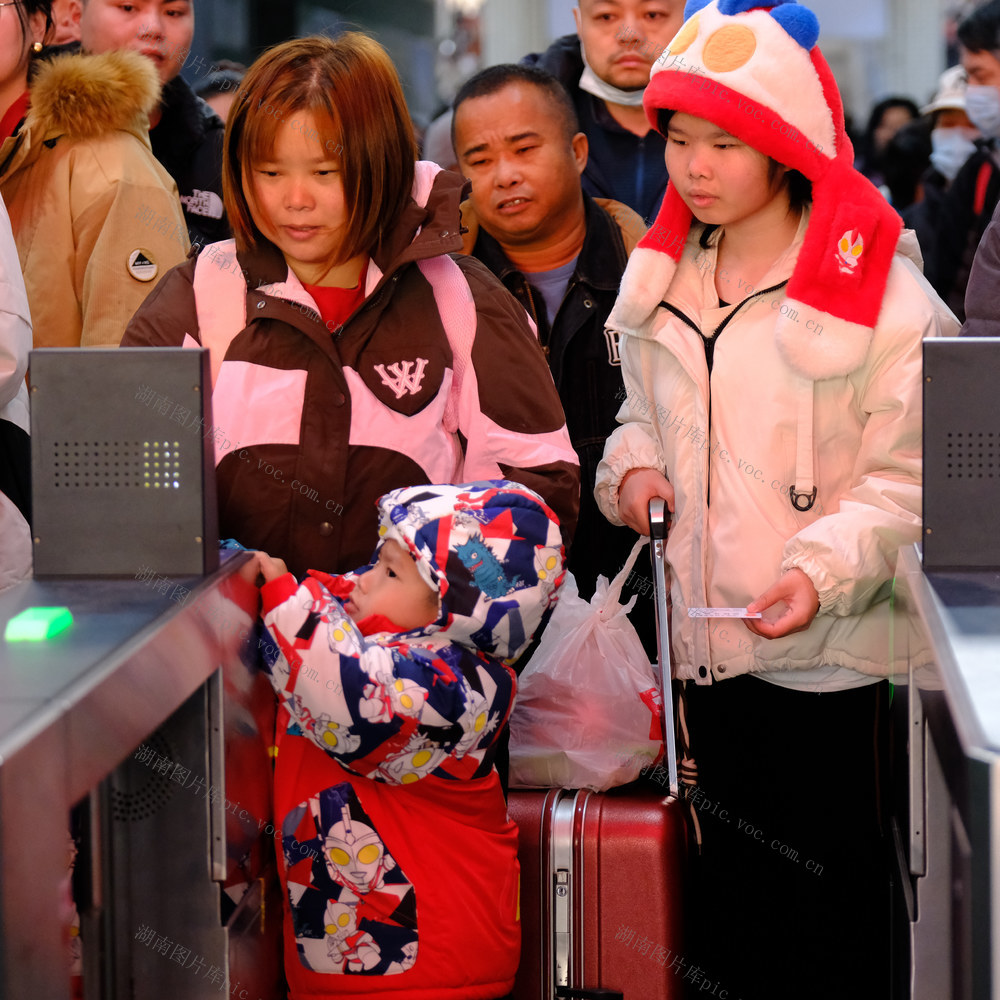 春运，长沙火车站