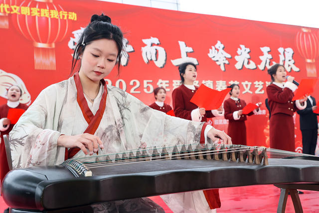 临武县：文艺汇演贺新年