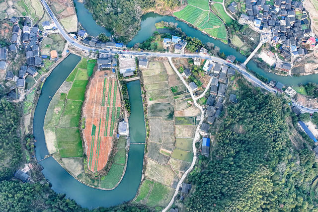 和美乡村 田园 河 春 乡村