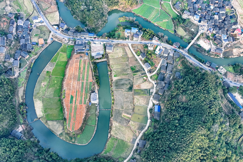 和美乡村 田园 河 春 乡村