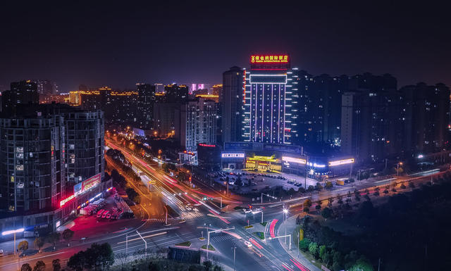漂亮的澧县夜景