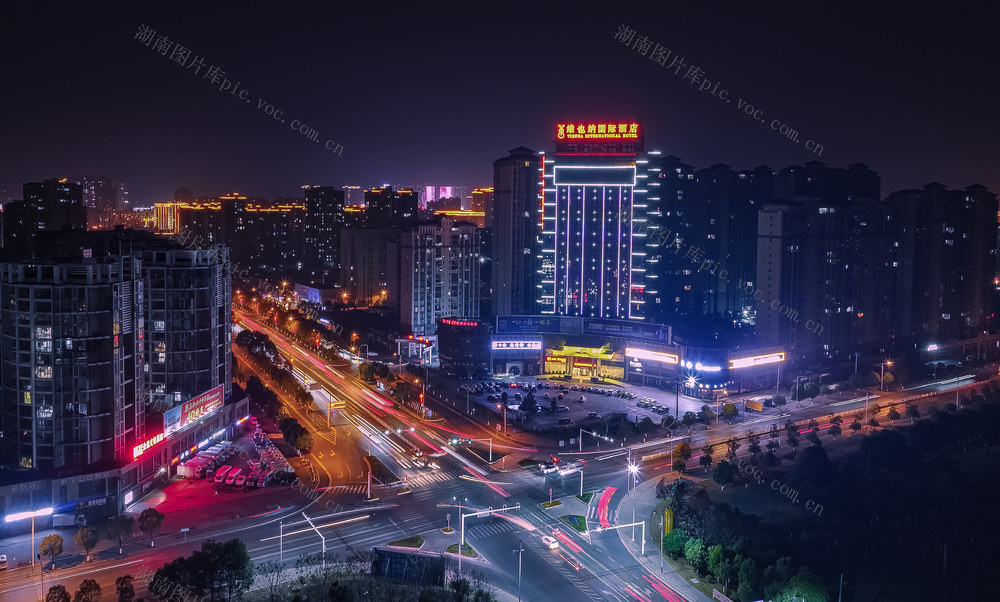 漂亮的澧县夜景