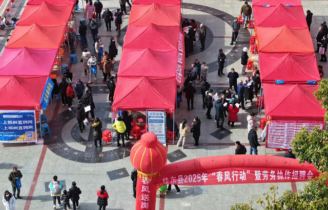 湖南桂东 春风送岗 就业 精准服务 暖 民 罗霄广场