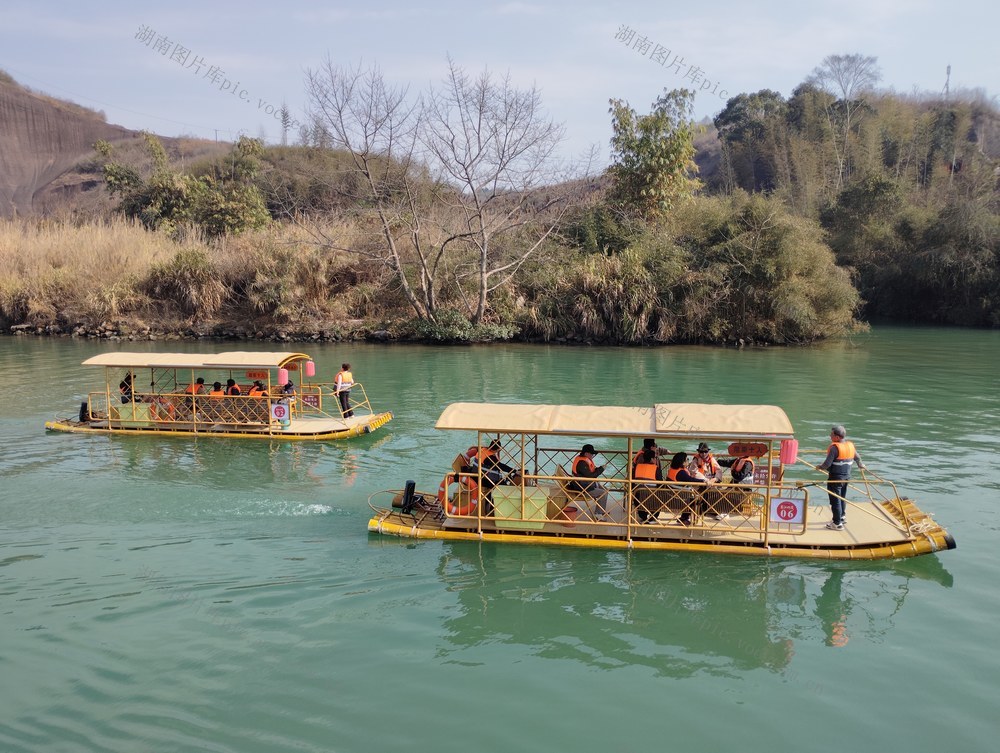 精品航线 水上旅游 风景区 竹筏 翠江