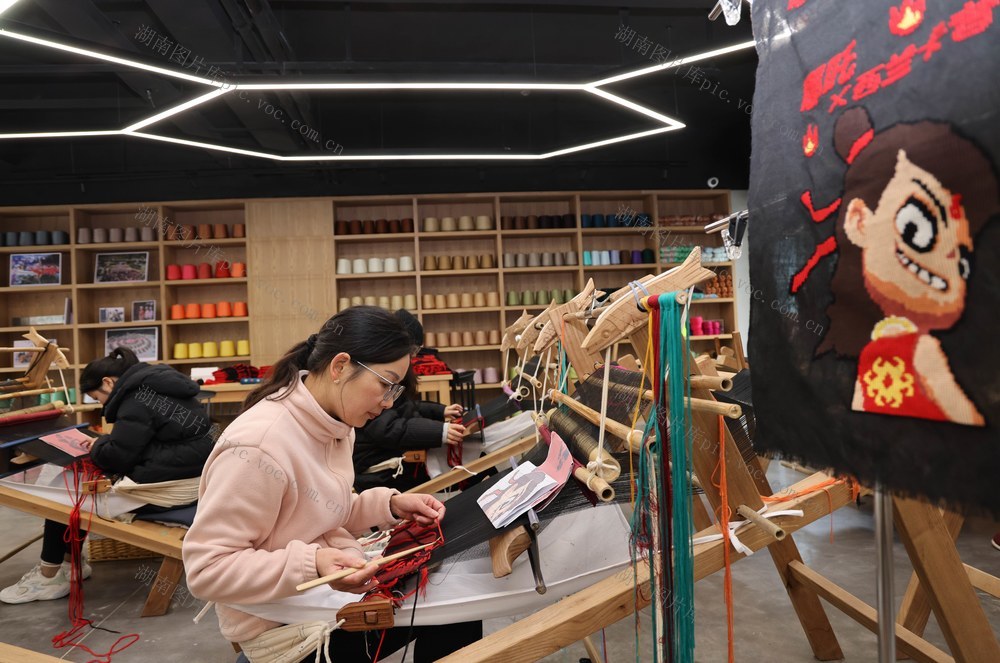 织锦,张家界,手工艺,,哪吒