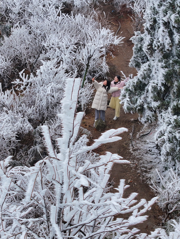 南岳 冰雪 雾凇 美景 