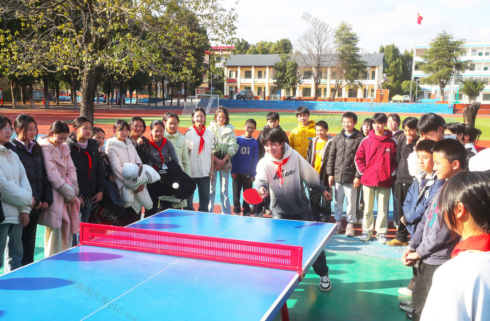 大课间  乒乓球  体育  活动  校园