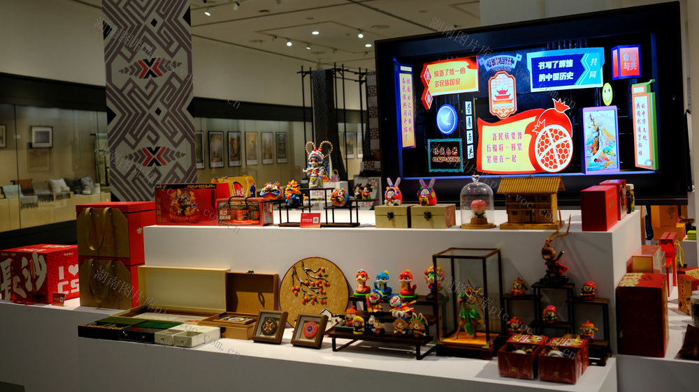 观看“聚团结合力·助乡村振兴”民族特色产品展