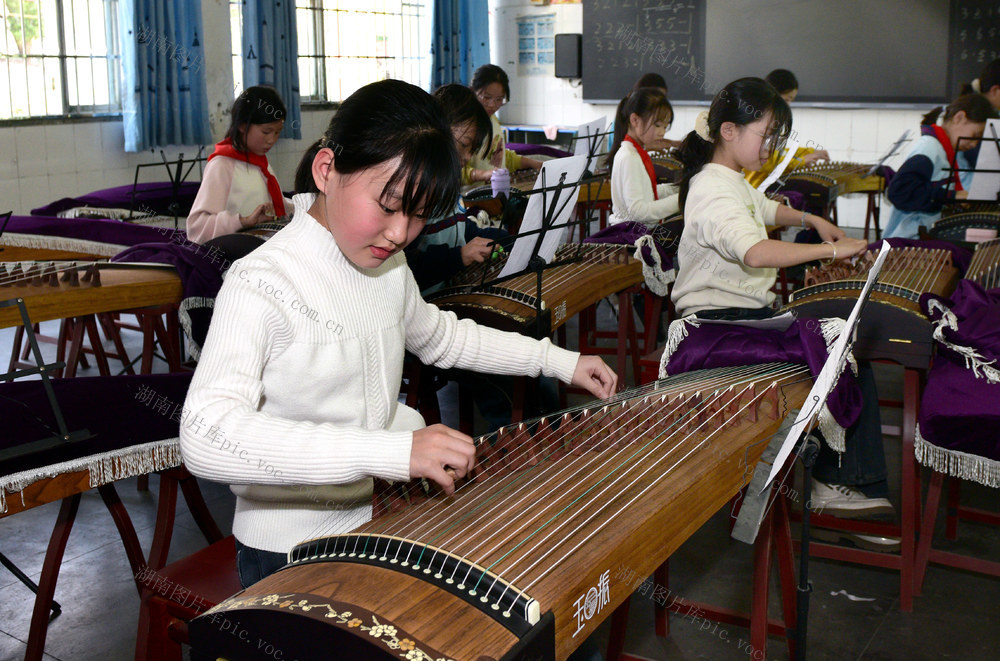 古筝 校园 学生 服务 课后  快乐